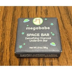 Megababe Detoxifying Charcoal Underarm Cleansing Bar No Parabens Sulfates Travel